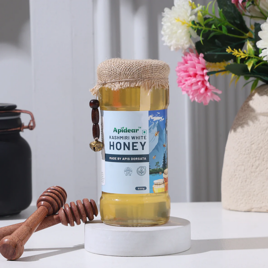 Apidear Kashmiri White Honey: The Rare Himalayan Nectar for Wellness & Purity