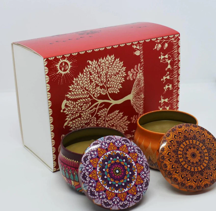 Apidear Natural Wax Tin Candle Gift Set: Sustainable Luxury for Mindful Living