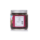 Jar of a product with a label on a white background