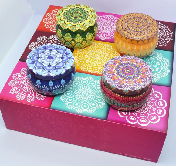Tin Candle Gift Set of 4