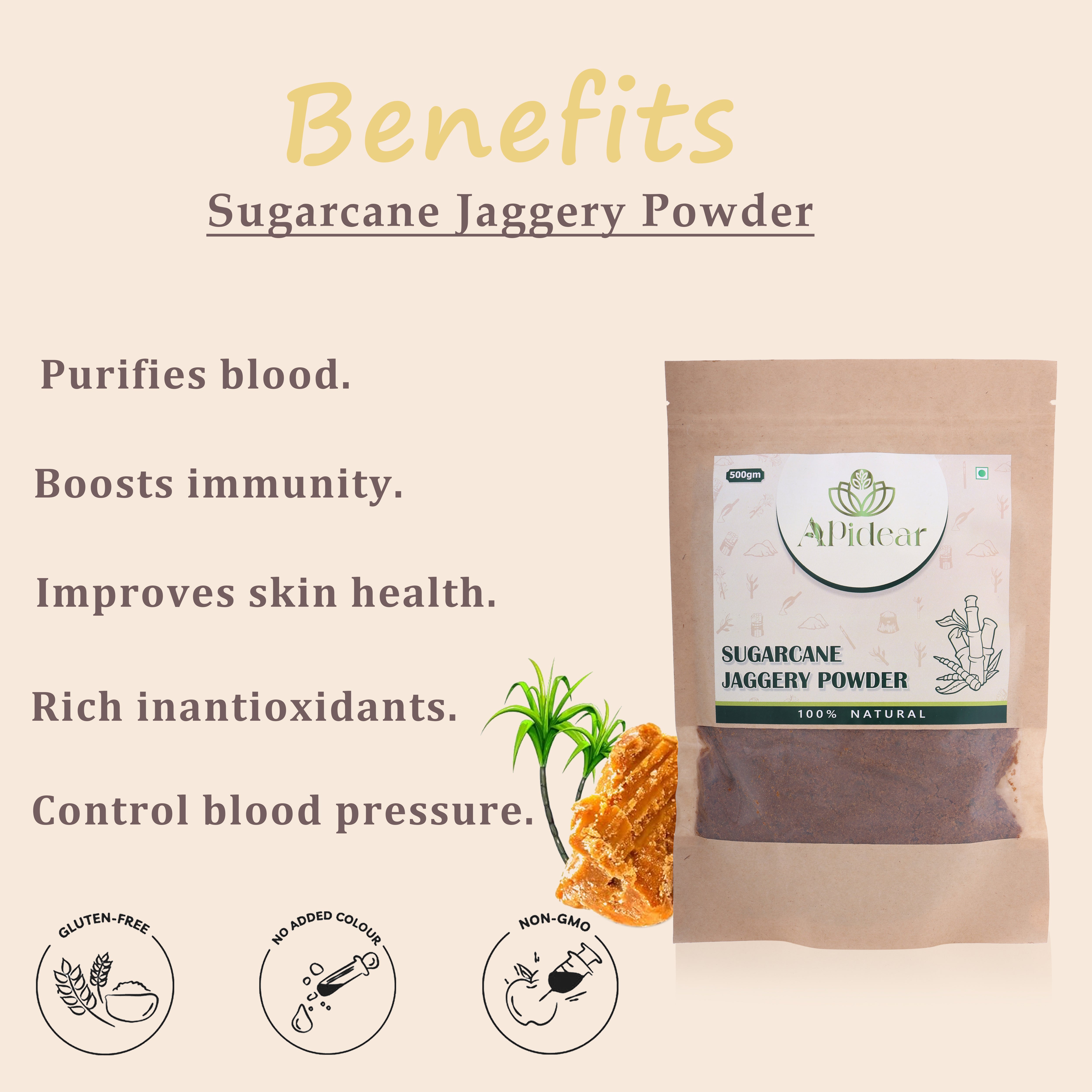 Sugarcane Jaggery Power 500g - 0